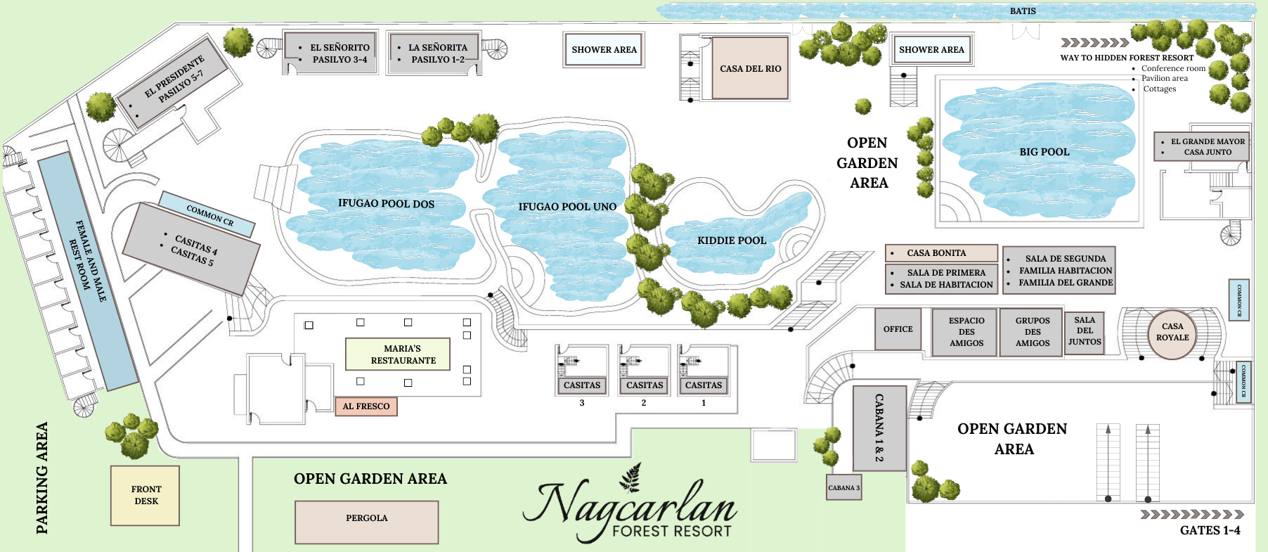 Nagcarlan Forest Resort Map